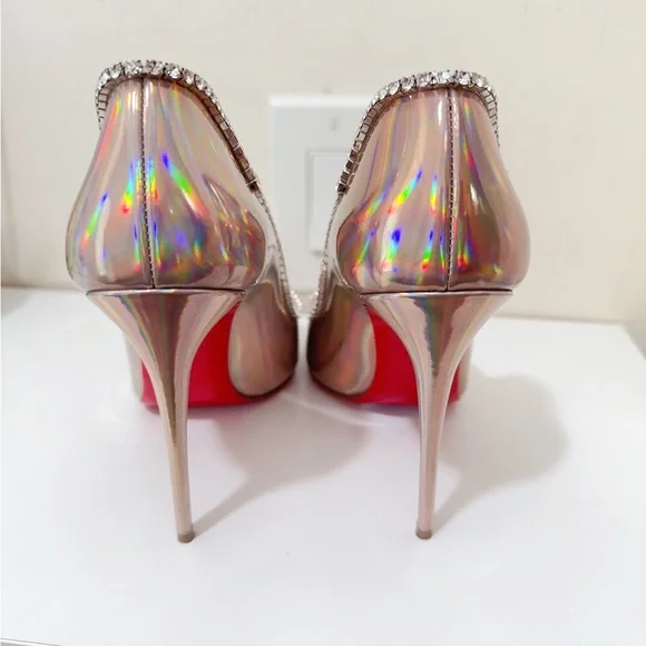 Christian Louboutin Chick Queen Iridescent Jewel Red Sole Pumps - New - Picture 9 of 12